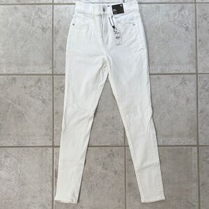 Express Women's High Rise White Jeans
